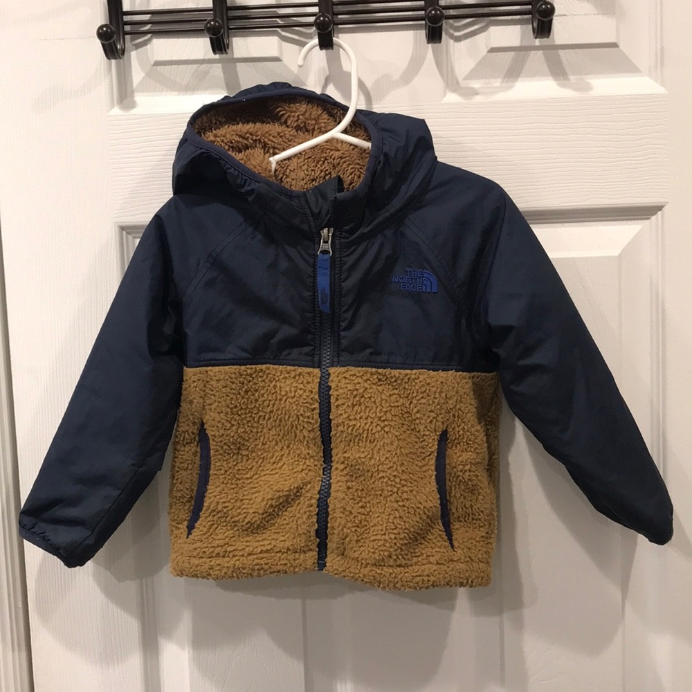 The North Face Kids Puffer Jacket - Navy and Tan